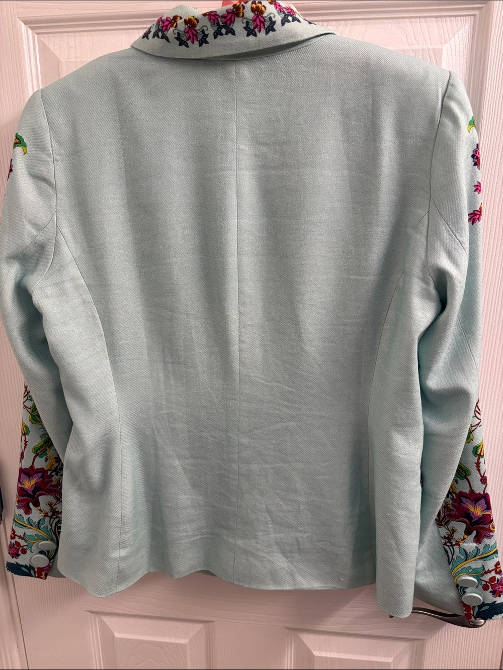 Boston Proper Viney Florals Placed Print Single Button Blazer -Size 10 - Picture 6 of 13